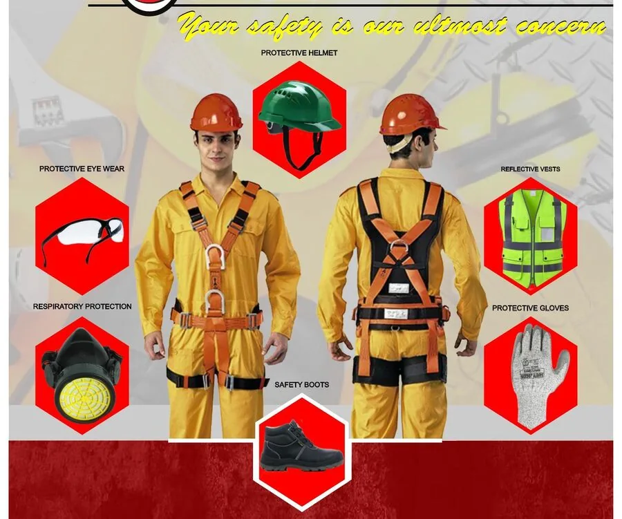 SAFESOL PPE protective equipment — helmets, eye wear, reflective vests, respiratory protection, gloves and safety boots